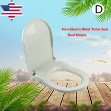 Round Toilet Seat Bidet Rear Non-electric Dual Nozzle Toilet Seat Attachment