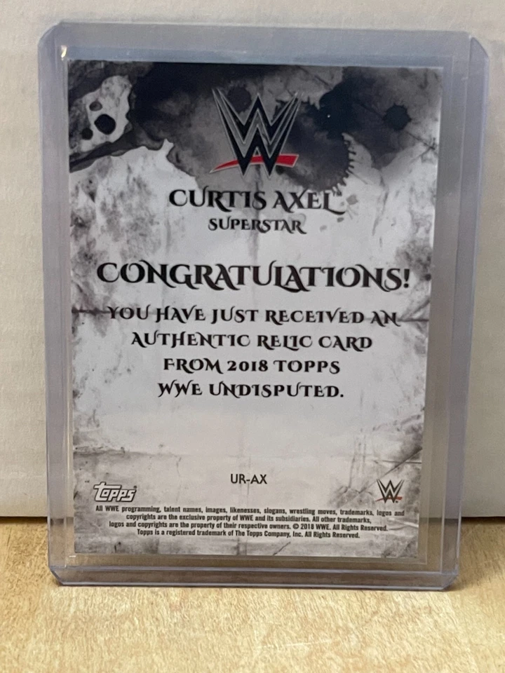2018 Topps WWE Undisputed Relic /99 Michael Mcgillicutty Curtis Axel #UR-AX - Image 2 of 2