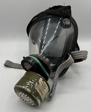 Vintage US Scott-O-Vista Chin Style 101 Gas Mask w/ Filter Military Surplus ATO
