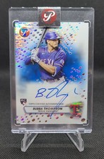 2023 Topps Pristine Bubba Thompson RC Auto Encased Blue Refractor Auto 05/75
