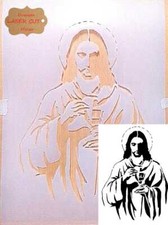 Jesus stencil Airbrush art stencil Artists jesus template