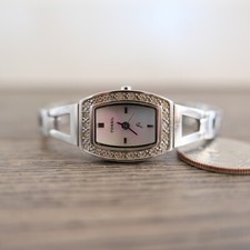 Fossil F2 ES-9721 All Stainless Steel Quartz Women's Watch Sz.6 1/2"