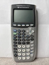 Texas Instruments TI84 Plus Silver Edition Graphing Calculator w/Cover works