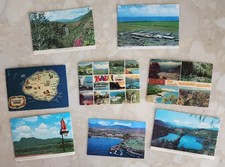 Lotto 8 Cartoline Kauai Hawaii Mappa Garden Island Waimea Canyon Vintage mai usate