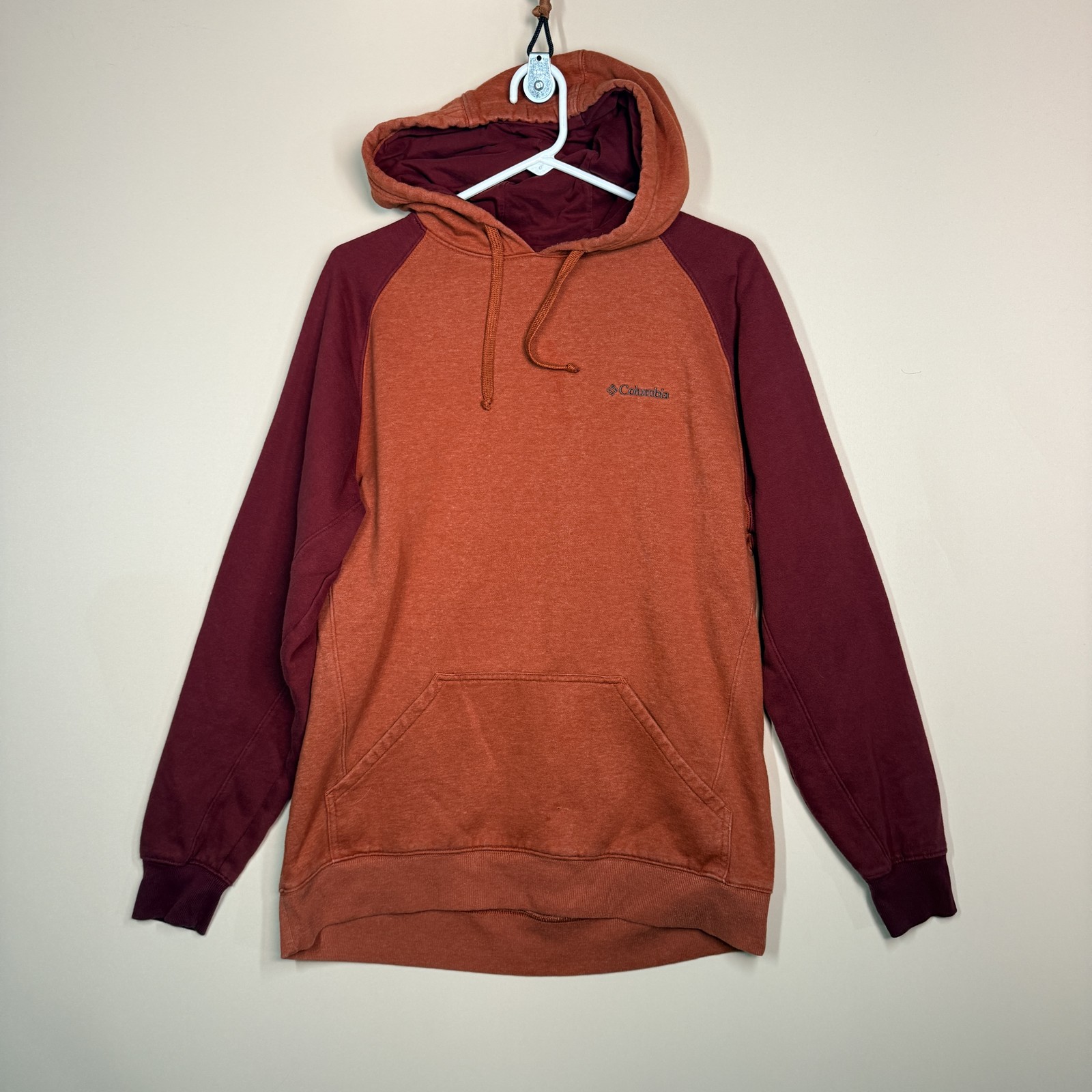 Columbia Pullover Hoodie Hoody Rust Orange Red Men's Size Large L