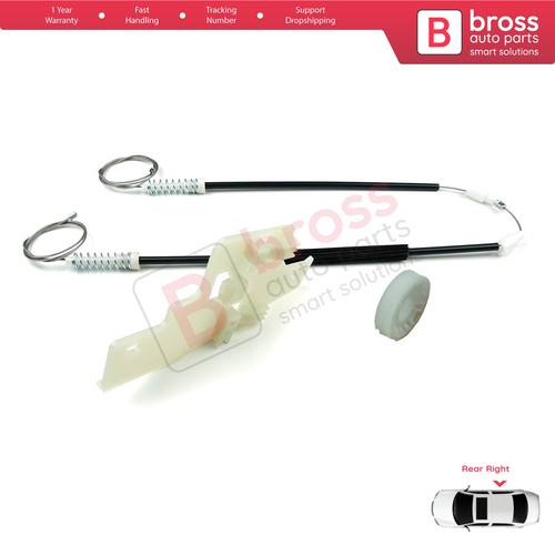 Window Regulator Repair Set Rear Right for Peugeot 407 6E 6D 2004-2011 4/5 Door - Afbeelding 5 van 8