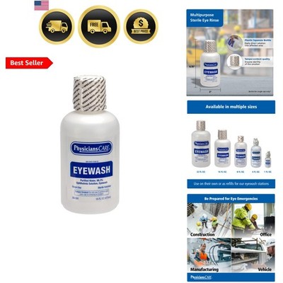 Eye Wash Solution, Sterile Isotonic Buffered Solution for Flushing & Irrigati...