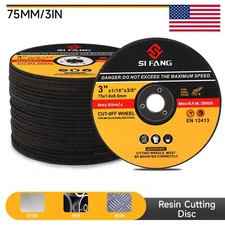 75mm Resin Cutting Discs 3" Ultra Thin Metal Cut Off Wheels for Angle Grinders