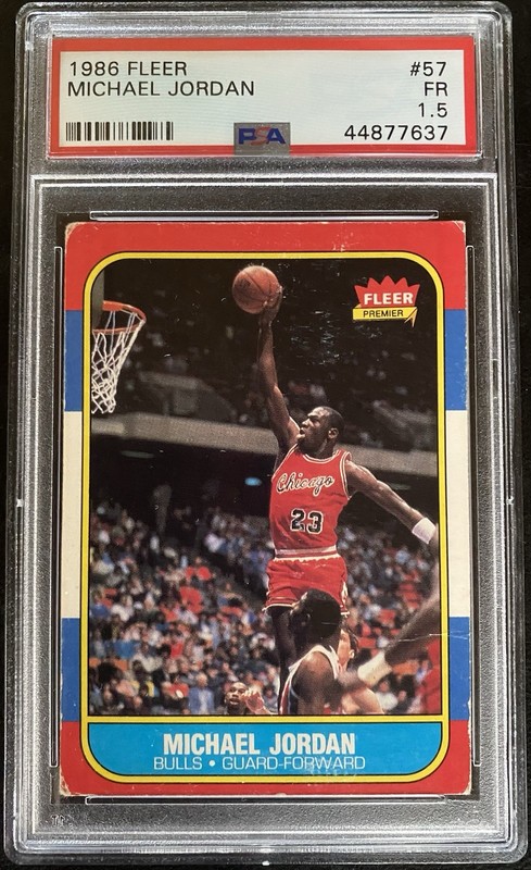1986 Fleer Michael Jordan #57 RC -- PSA 1.5  FR -- HOF GOAT Chicago Bulls