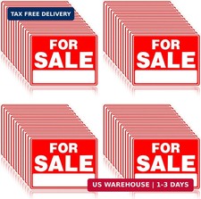 Kifmurase 50PC For Sale Signs Stickers, 12" x 9" Sale Sign for Car and Vehicles,