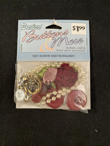 Vtg NOS Buttons Fashion Crafts Victorian Christmas Ribbons Dress It Up Plus More - Picture 4 of 11