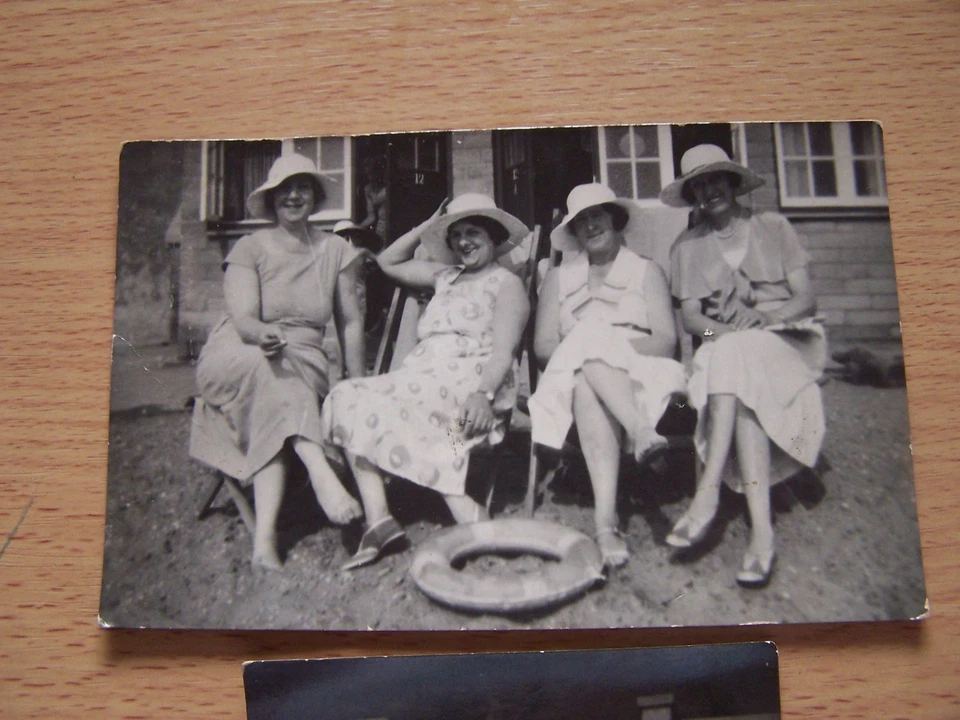 Women on Deckchairs 2 Vintage RP Postcards Claremont Photographers Lowestoft - Image 2 of 4