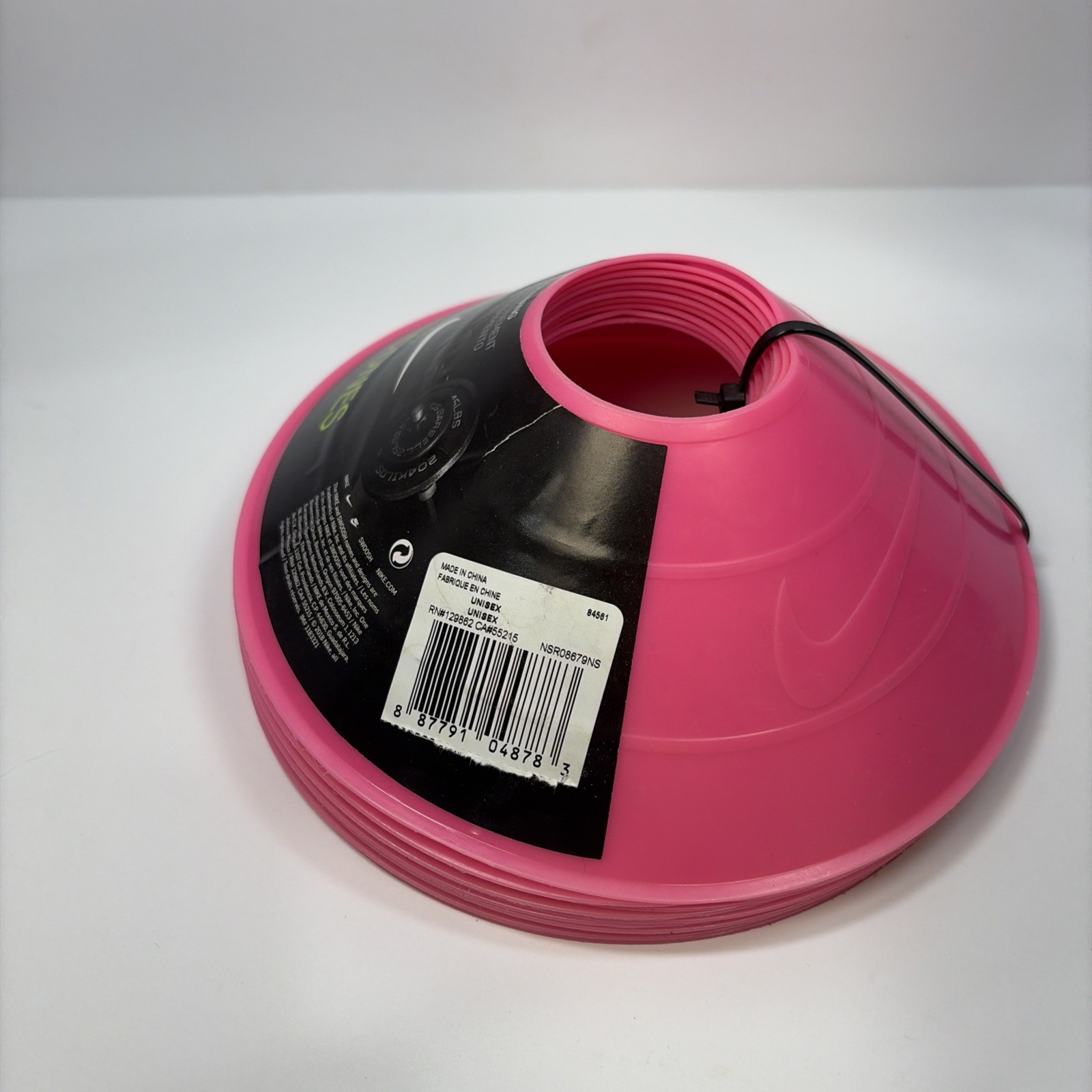 Nike Pink Pack Of 10 Disc Cones  Soccer Football Track Field Marking Coaching