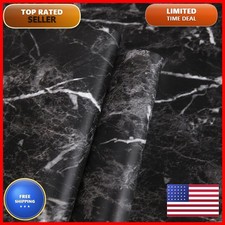 Abyssaly Black Marble Contact Paper Peel and Stick Wallpaper