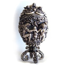 Adam and Eve Sterling Silver Egg