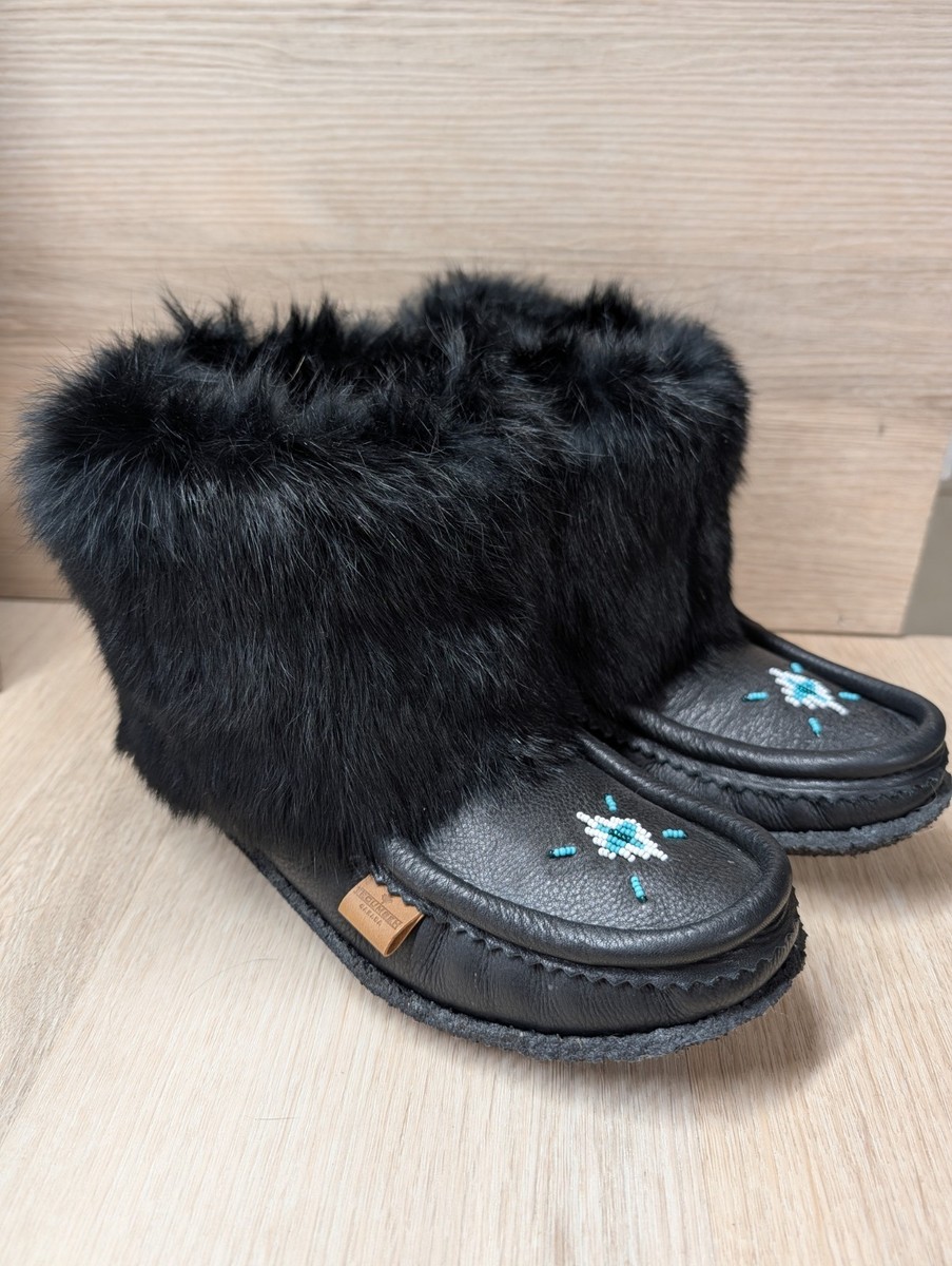 Men’s Laurentian Chief Sheepskin Lined Mukluks Laurentian Chief Tall Mukluks | Brown Leather - Fleece Lined  main image 4