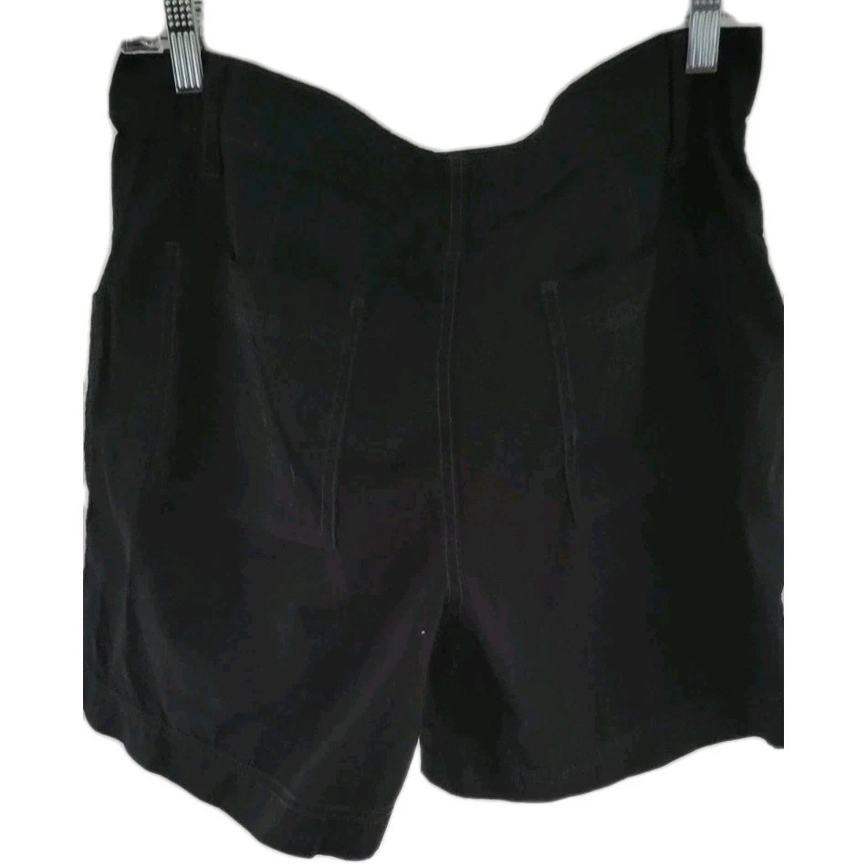 Pantalones cortos cargo vintage y2k negros con cremallera tiro bajo talla 12 7 en entrepierna Foto 2 de 4