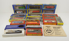 Lot of 18 Tyco AHM Freight Cars HO Scale Tanker Flat Box w/ Accessories IN BOXES