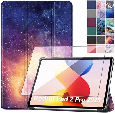 Lonfeid Schutzhülle + 9H Panzerfolie Glas für Xiaomi Redmi Pad 2 Pro 12.1 2025-3