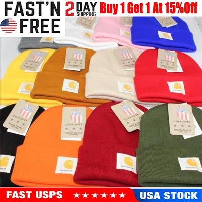 #ad Unisex Carhart Beanie Watch Hat Acrylic Winter Pull On Closure Knit Cap A18 USA $8.99