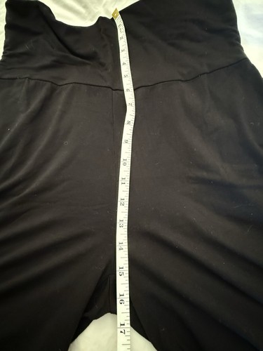 Chatoyant Damengröße 1X schwarz Spitzensaum weites Bein Cropped Pull-On weiche Hose - Bild 7 von 9