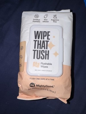 MightyGood Flushable Wipes 3 Pack Wipe that Tush 50 count each