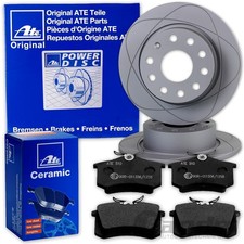 ATE PowerDisc BREMSSCHEIBEN+CERAMIC BELÄGE HINTEN für AUDI A4 8E B6 B7 SEAT EXEO