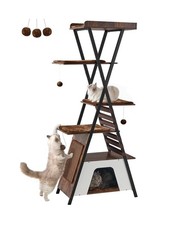 FourFurPets 72.4" Modern Cat Tower for Indoor Cats - Multi-Level Condo With C...