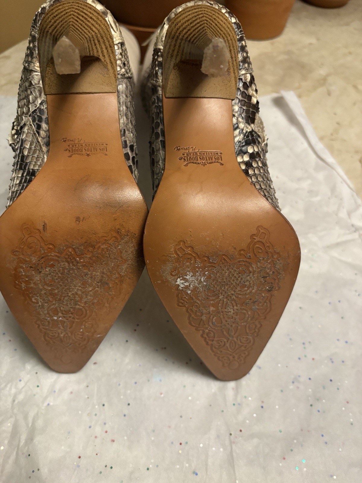 Los Altos Boots Genuine Python Snakeskin Handcraf… - image 5