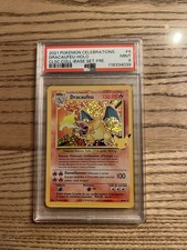 Carte Pokémon - DRACAUFEU HOLO 4/102 PSA 9 MINT CELEBRATIONS
