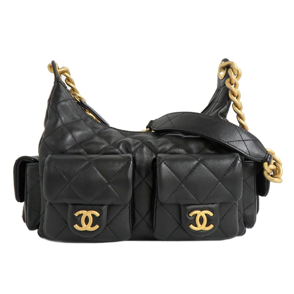 Chanel Hobo Bag AS5339 Shiny Lambskin 25C Shoulder 992587