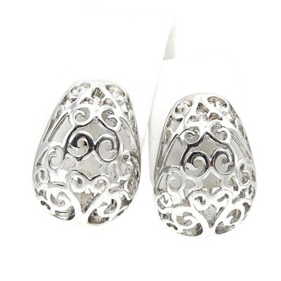 YVES SAINT LAURENT Vintage Arabesque Pattern Gold-Plated Earrings K2602-k178NP