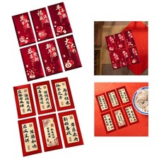 6 enveloppes rouges du Nouvel An lunaire chinois 2025 Hong Bao pour la fête