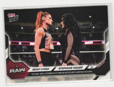 2026 Topps NOW #86 WWE BECKY LYNCH /STEPHANIE VAQUER Put Raw on Notice