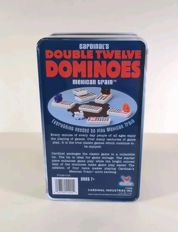 Cardinal Double 12 Dominoes - Mexican Train - Complete Game (Open Box) - Image 2 of 3