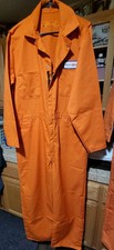 Vintage PACIFIC BELL Orange COVERALLS Jumpsuit Size 42r Durable Press