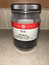 Bullseye Stiff Black Opalescent Fine Frit, Glass  Fusing, 0101-0001F, 10.15oz
