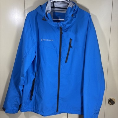 Free Country Size Large Hooded Women s Blue Rain Winter Jacket Water Resistant