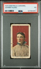 1910 E96 PHILADELPHIA CARAMEL JOHNNY KLING PSA 1