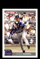 Signed Baseball Card Auto Mark DeRosa 2004 Topps Total #206 Atlanta Braves