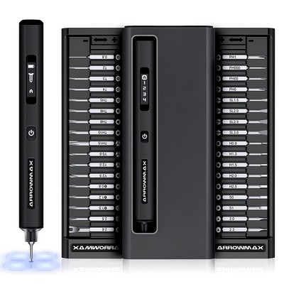 AM Electric Screwdriver, Small Cordless Precision Screwdriver Set with 34 Mag...