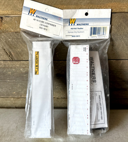 Walthers HO 1/87 Kansas City Southern R.R. 45' 933-1411 + JB Hunt 48' 933-1815 | Zustand: New