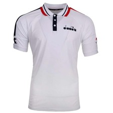 diadora Icon Tennis Short Sleeve Polo Shirt Mens White Casual 179123-20002