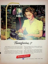 Original 1953 Vintage Telephone Ad: Western Electric, Unit of the Bell System