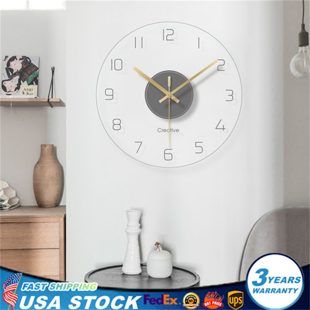 30cm Ultra Thin Design Wall Clock Large Modern Home Office Round Wall Clock
