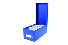 Lernbox DIN A8 / Karteikasten / incl. 400 Karteikarten und A-Z Register / blau