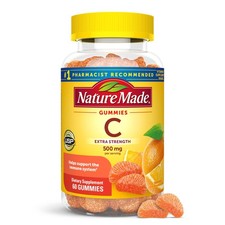 Nature Made Extra Strength Dosage Vitamin C 500 60 Count Pack of 1 , Orange