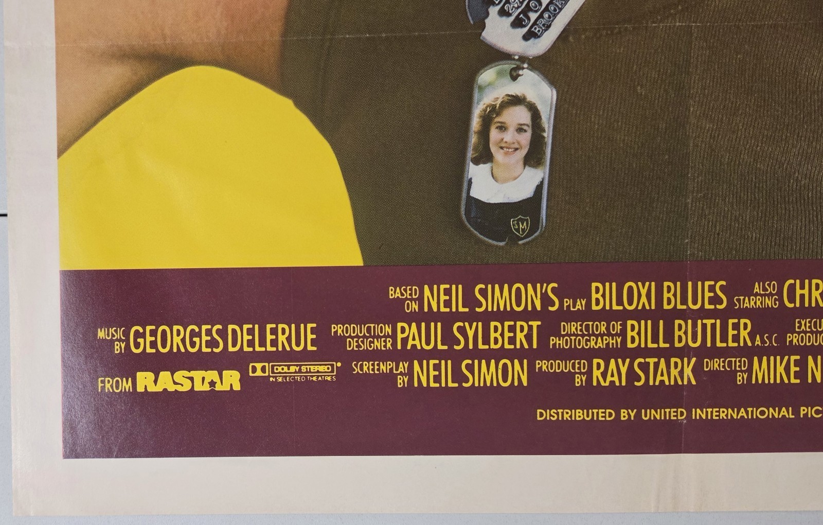 1988 Biloxi Blues 27x40 Original Australian One Sheet SS Matthew Broderick VG image 3