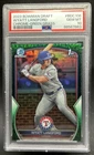 2023 Bowman Draft Wyatt Langford Chrome Green Grass Refractor 1st #/99 PSA 10