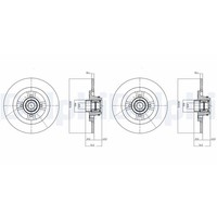2X Delphi Bremsscheiben 238Mm Voll Hinten Passend FüR Renault 19 Clio Megane | B